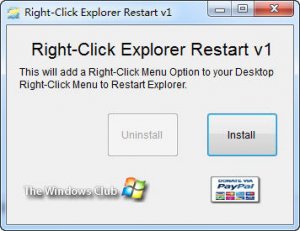 右键快捷重启Explorer.exe工具
